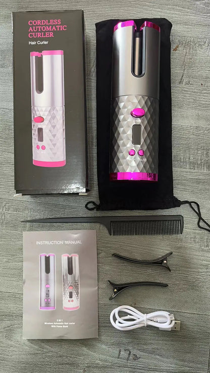 Portable USB Rechargeable Automatic Hair Curler (Mini)