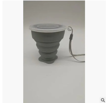 Portable Collapsible Silicone Water Cup with Multi-Function