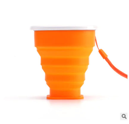 Portable Collapsible Silicone Water Cup with Multi-Function