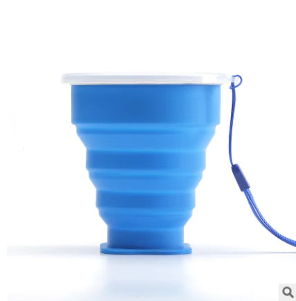 Portable Collapsible Silicone Water Cup with Multi-Function