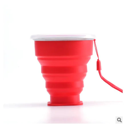 Portable Collapsible Silicone Water Cup with Multi-Function