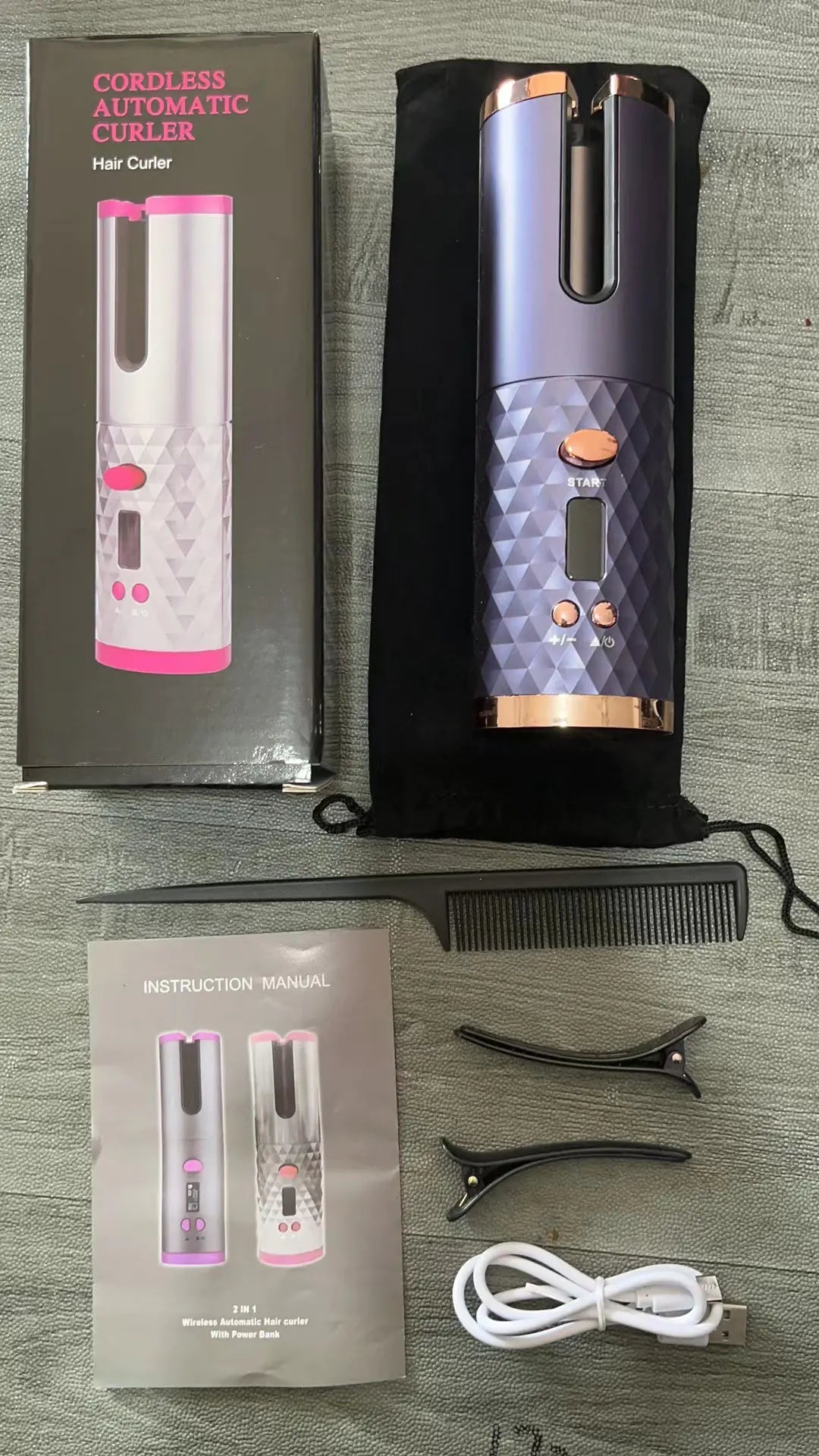 Portable USB Rechargeable Automatic Hair Curler (Mini)