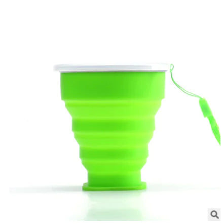 Portable Collapsible Silicone Water Cup with Multi-Function