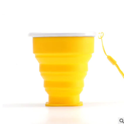 Portable Collapsible Silicone Water Cup with Multi-Function