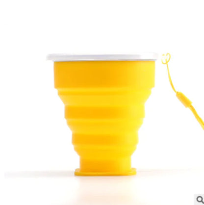 Portable Collapsible Silicone Water Cup with Multi-Function